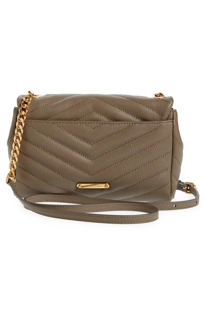 Rebecca Minkoff Edie Quilted Leather Crossbody Bag In Deep Taupe