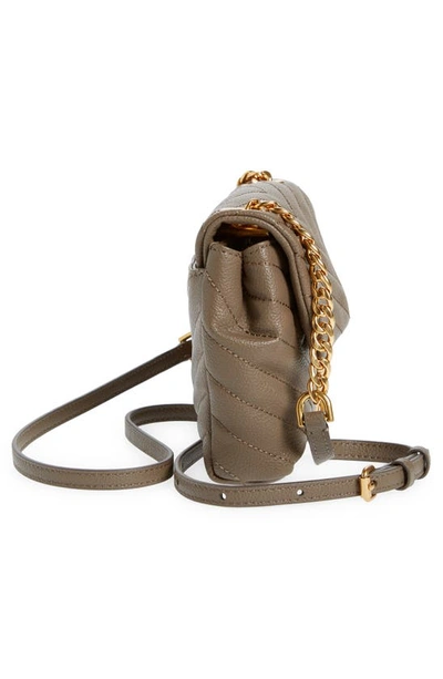 Rebecca Minkoff Edie Quilted Leather Crossbody Bag In Deep Taupe