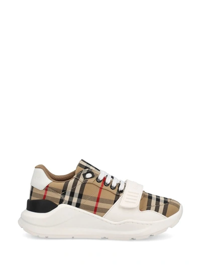 Shop Burberry Sneakers In Beige