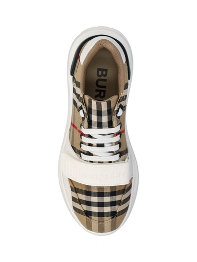 Shop Burberry Sneakers In Beige