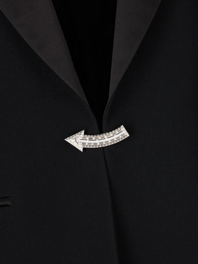Chloé Embellished Tuxedo Jacket Black Size 6 100% Virgin Wool In Black