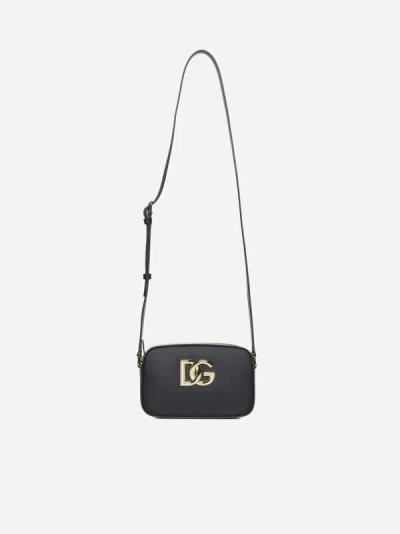 Shop Dolce & Gabbana Dg 3.5 Leather Camera Bag In Black