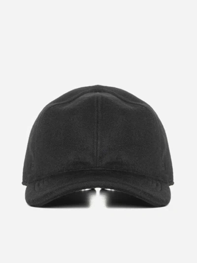 Shop Totême Wool And Cashmere Baseball Cap In Black