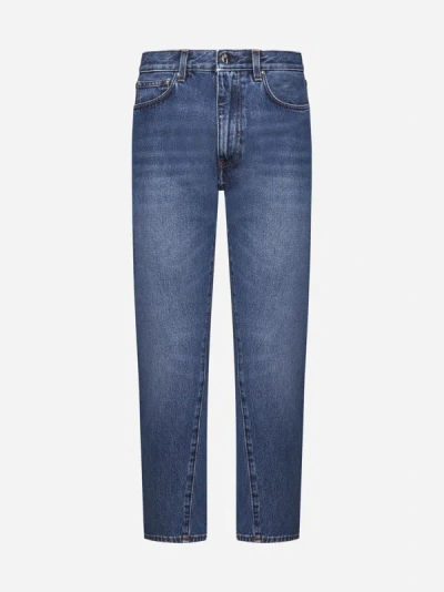 Shop Totême Twisted Seam Jeans In Washed Blue