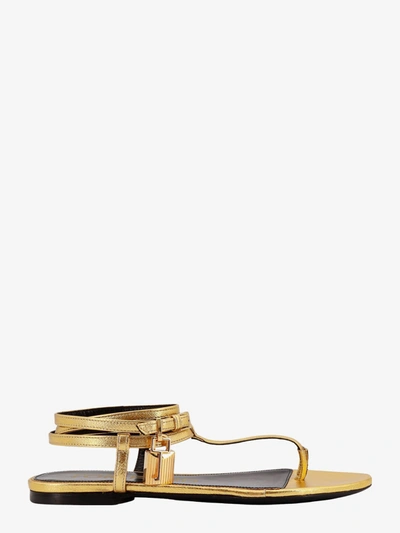 Shop Tom Ford Sandals In Gold