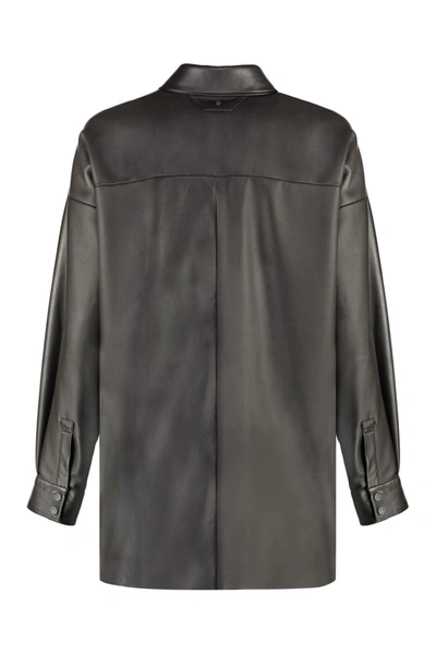 Shop Salvatore Santoro Leather Jacket In Brown