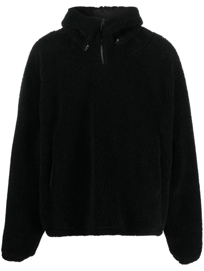 Shop 424 Hooded Zipper Jacket In Black