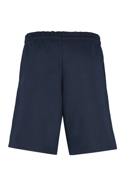 Shop Apc A.p.c. Stretch Cotton Shorts In Blue