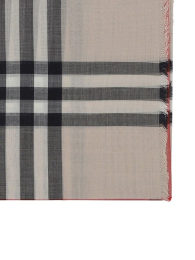 Shop Burberry Scarves In Stone Check