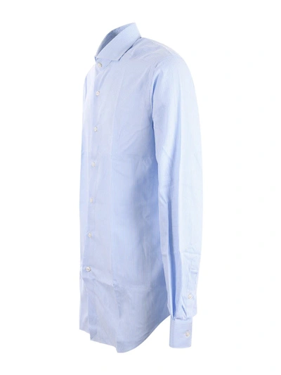 Xacus Button Down-collar Organic Cotton Shirt In Bianco