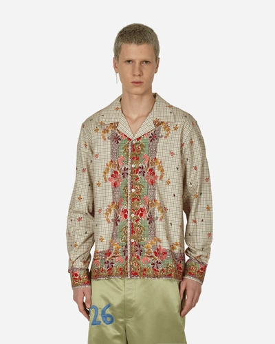 Shop Bode Gladiolus Longsleeve Shirt Ecru In Multicolor