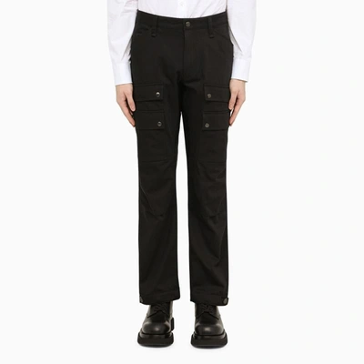 Shop Burberry Multi-pocket Trousers In Black