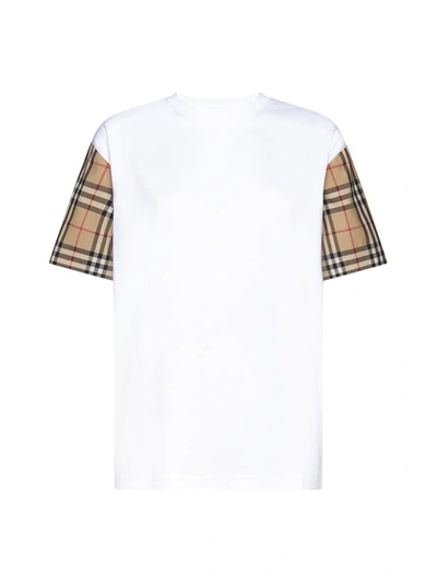 Shop Burberry T-shirts And Polos In White