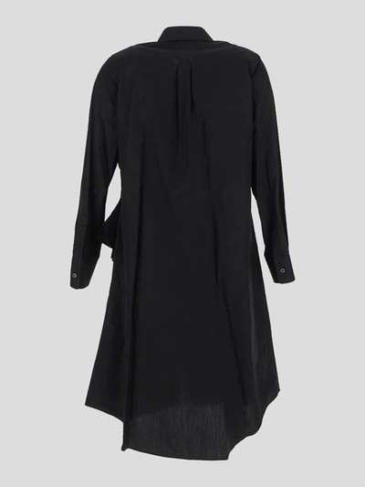 Shop Comme Des Garçons Abstract Panel Shirt Mini Dress In Black