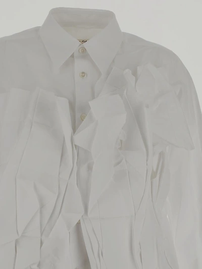 Shop Comme Des Garçons Abstract Panel Shirt In White