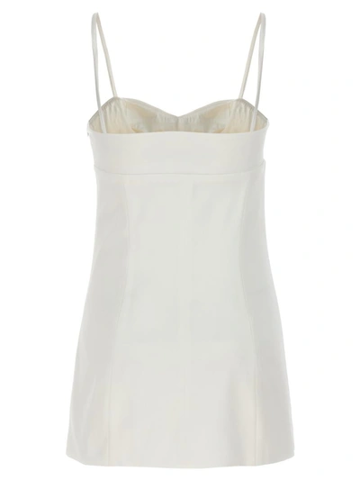 Shop Ermanno Scervino Silk Dress In White