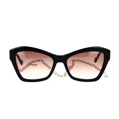 Shop Liu •jo Liu Jo Sunglasses In Black