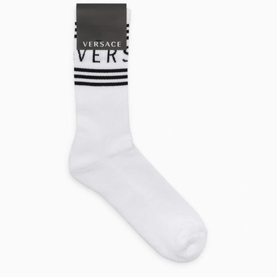 Shop Versace Sports Socks In White