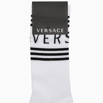 Shop Versace Sports Socks In White