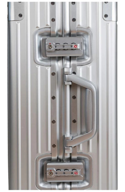 Champs Aluminum Hardside Spinner Suitcase In Silver