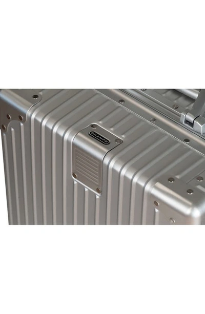 Shop Champs Aluminum Hardside Spinner Suitcase In Silver