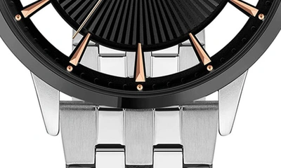 Shop Kenneth Cole Three Hand Quartz Watch & Interchangeable Strap Set, 45mm In Silver / Black