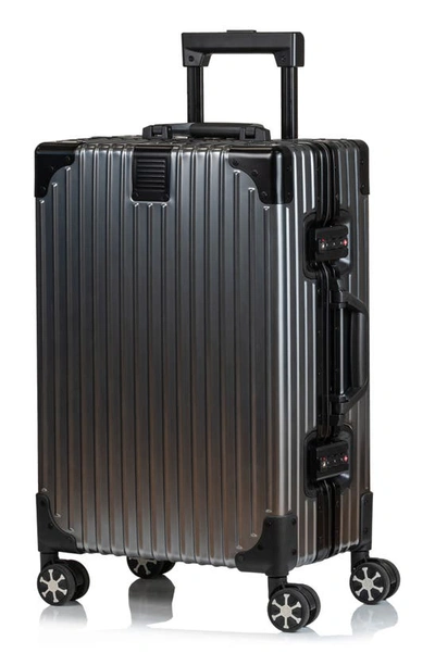 Shop Champs Aluminum Hardside Spinner Suitcase In Grey