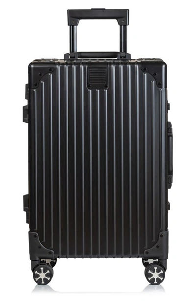 Shop Champs Aluminum Hardside Spinner Suitcase In Black