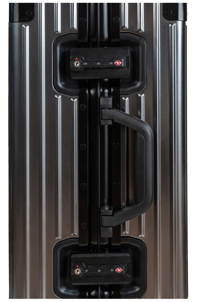 Champs Aluminum Hardside Spinner Suitcase In Grey
