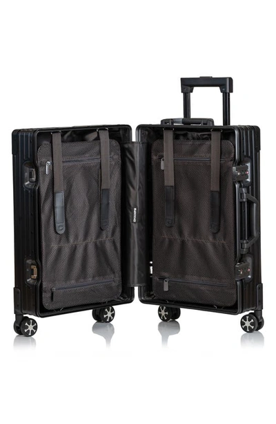 Shop Champs Aluminum Hardside Spinner Suitcase In Black