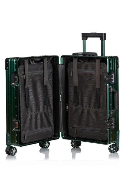 Shop Champs Aluminum Hardside Spinner Suitcase In Green