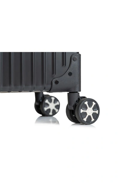 Champs Aluminum Hardside Spinner Suitcase In Black