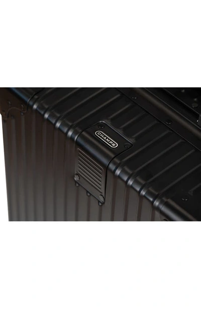 Champs Aluminum Hardside Spinner Suitcase In Black