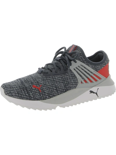 Shop Puma Pacer Future Doubleknit Mens Fitness Workout Running Shoes In Grey