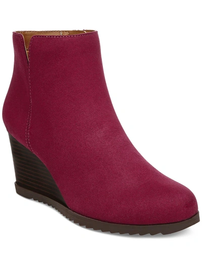 Shop Style & Co Haidynn Womens Faux Suede Cut Out Booties In Brown