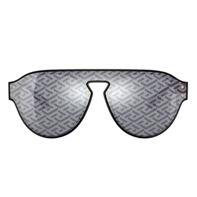 Shop Versace Ve 4420 Gb1/f Unisex Aviator Sunglasses In White
