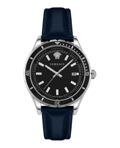 Shop Versace Hellenyium Strap Watch In Black