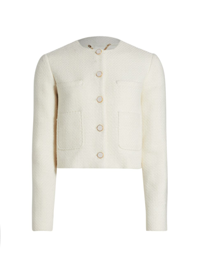 Shop Altuzarra Women's Bernadette Wool-blend Tweed Jacket In Ivory