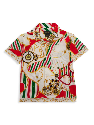 Shop Camilla Little Boy's & Boy's Short-sleeve Striped Shirt In Club Aperitivo