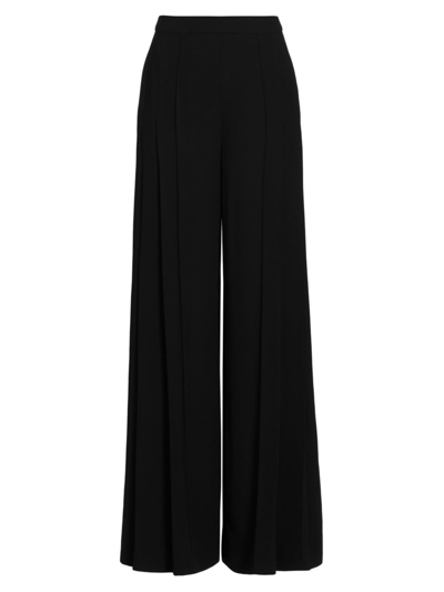Shop Carolina Herrera Women's Chalet Wide-leg Pants In Black Pearl