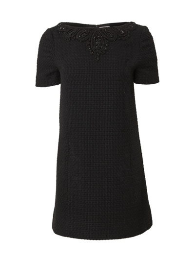 Shop Carolina Herrera Women's Beaded & Embroidered Shift Dress In Black