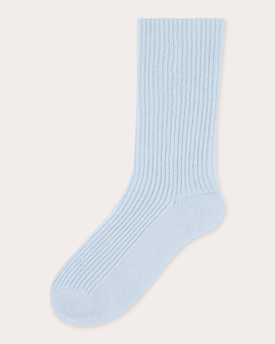 Shop Loop Cashmere Women's Whisper Cashmere Socks Cashmere/elastane In Blue