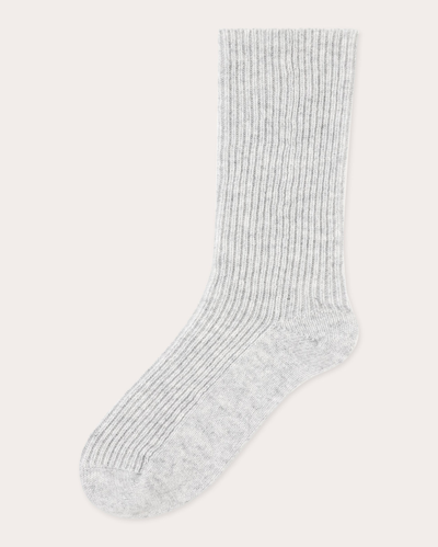 Shop Loop Cashmere Women's Foggy Gray Cashmere Socks Cashmere/elastane In Grey
