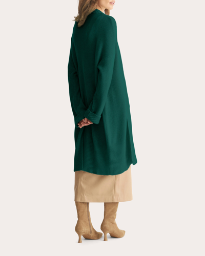 Shop Loop Cashmere Women's Edge-to-edge Cashmere Cardigan In Green