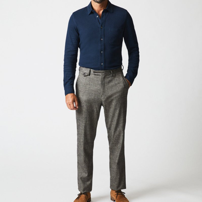 Shop Billy Reid Long Sleeve Hemp Cotton Knit Shirt In Blue
