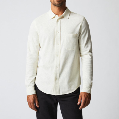 Shop Billy Reid Long Sleeve Hemp Cotton Knit Shirt In White