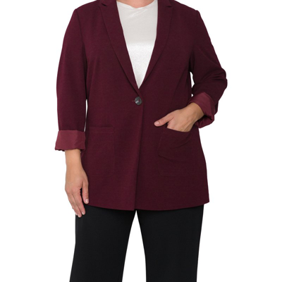 Shop Standards & Practices Plus Size Women's Blazer Jacket In Red