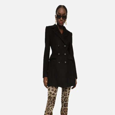 Shop Dolce & Gabbana Wool And Cashmere Turlington Jacket In Black