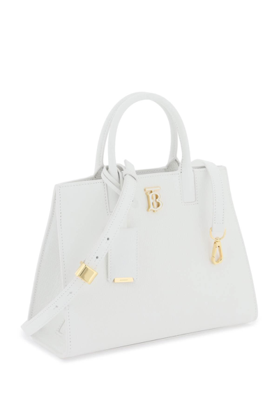 Shop Burberry Frances Handbag In White