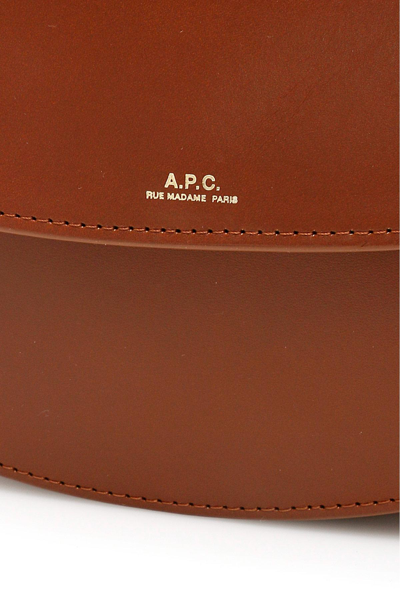 Shop Apc Genève Crossbody Bag In Brown